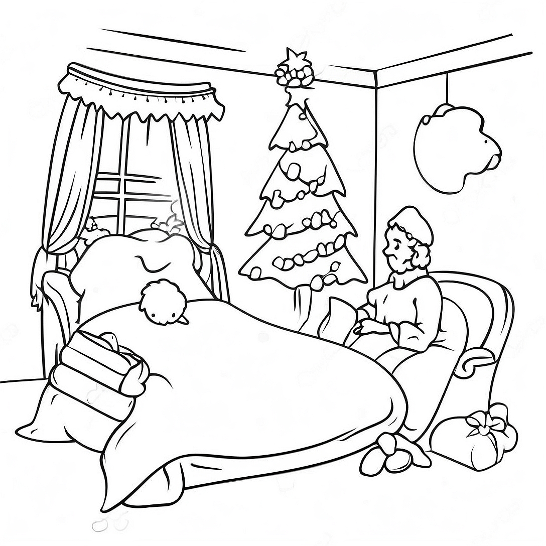 Twas the Night Before Christmas Coloring Page | Twas the Night Before Christmas coloring page