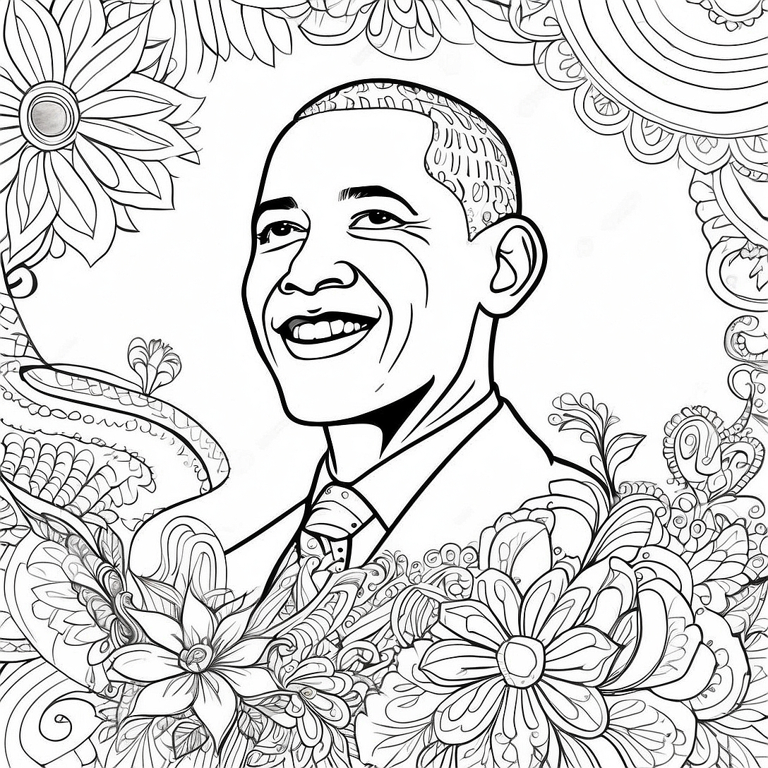 Barack Obama Inspirational Quote Coloring Page | Barack Obama coloring page