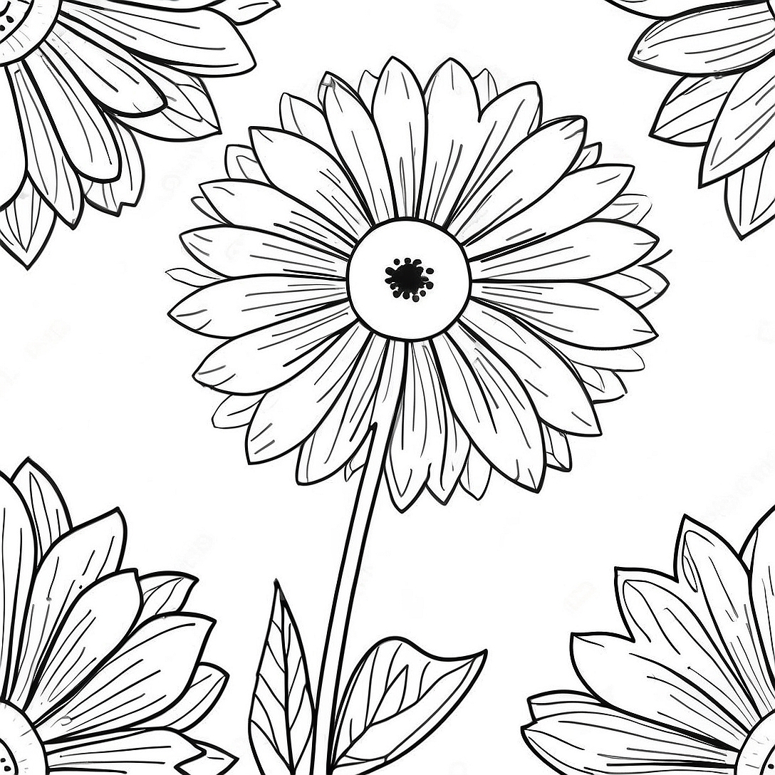 Whimsical Dandelion Coloring Page | Dandelion coloring page