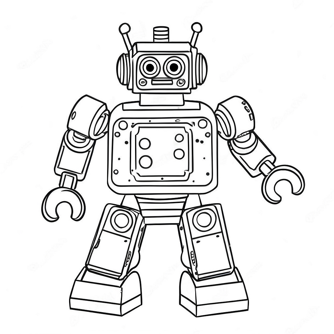 Lego Robot Coloring Page | Lego Robot coloring page