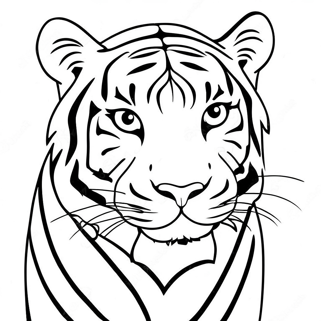 White Tiger Coloring Page | White Tiger coloring page