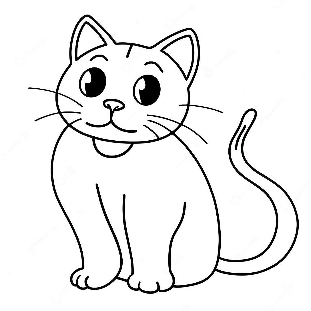 Playful Siamese Cat Coloring Page | Siamese Cat coloring page