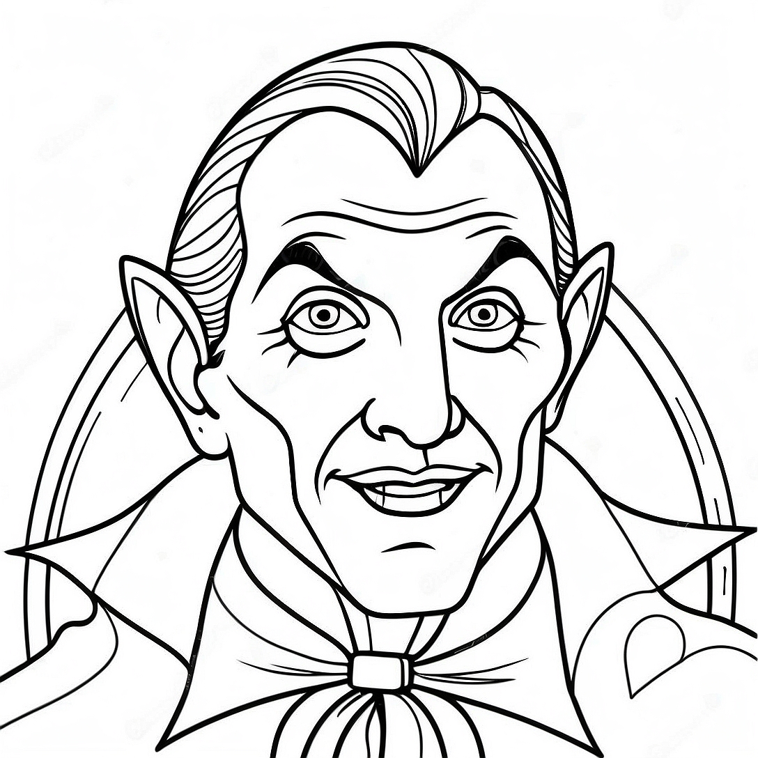 Classic Dracula Coloring Page | Universal Monsters coloring page