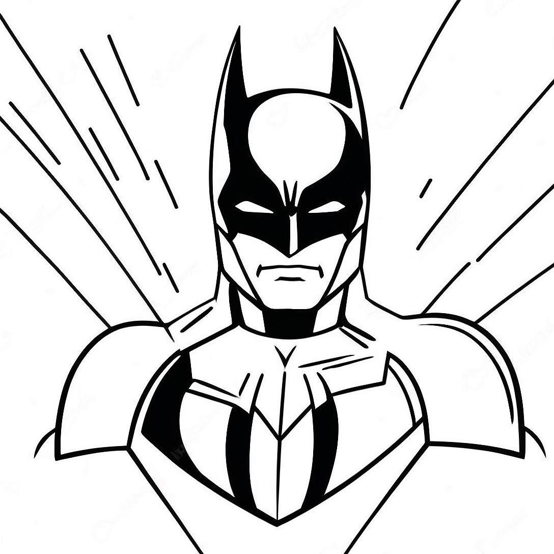 Futuristic Batman Beyond Coloring Page | Batman Beyond coloring page