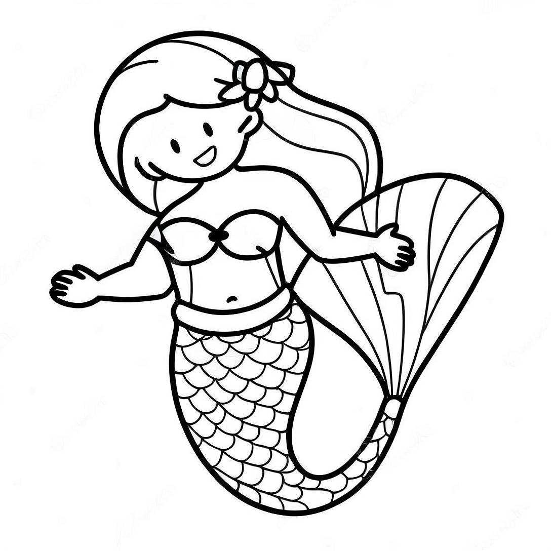 Mermaid Tail Coloring Page | Mermaid Tail coloring page