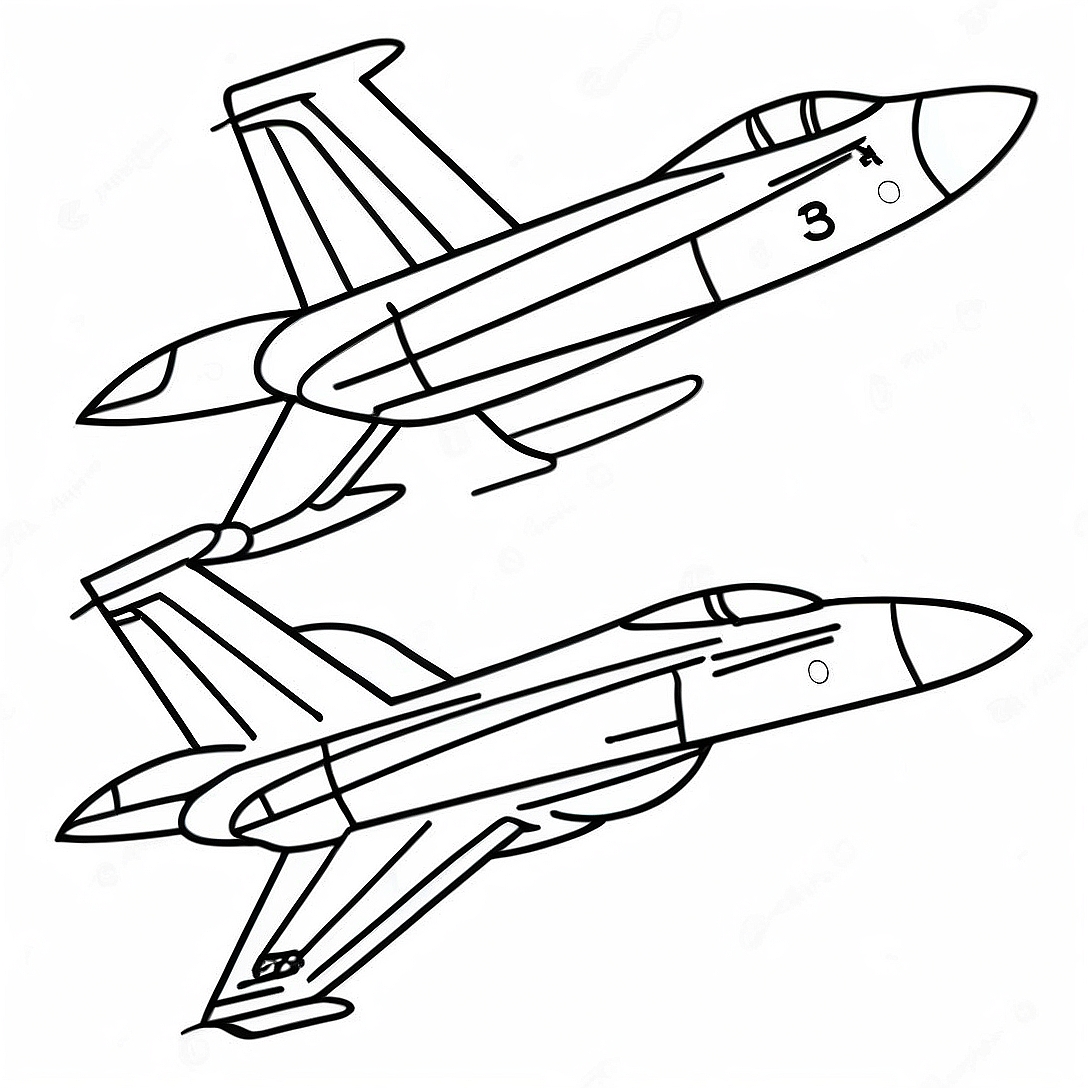Blue Angels Jet in Flight Coloring Page | Blue Angels coloring page