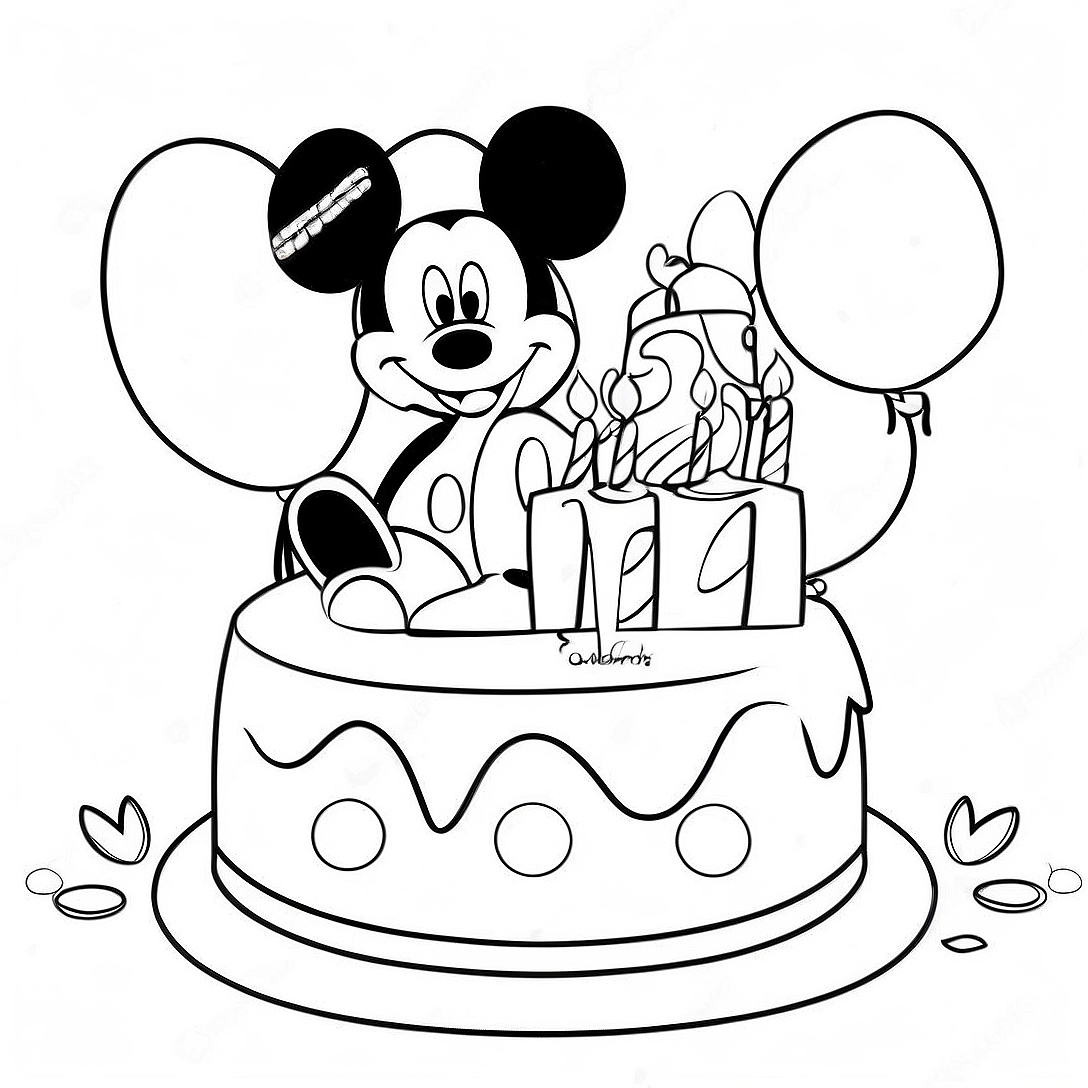Happy Birthday Mickey Mouse Clubhouse Coloring Page | Happy Birthday Mickey Mouse Clubhouse coloring page