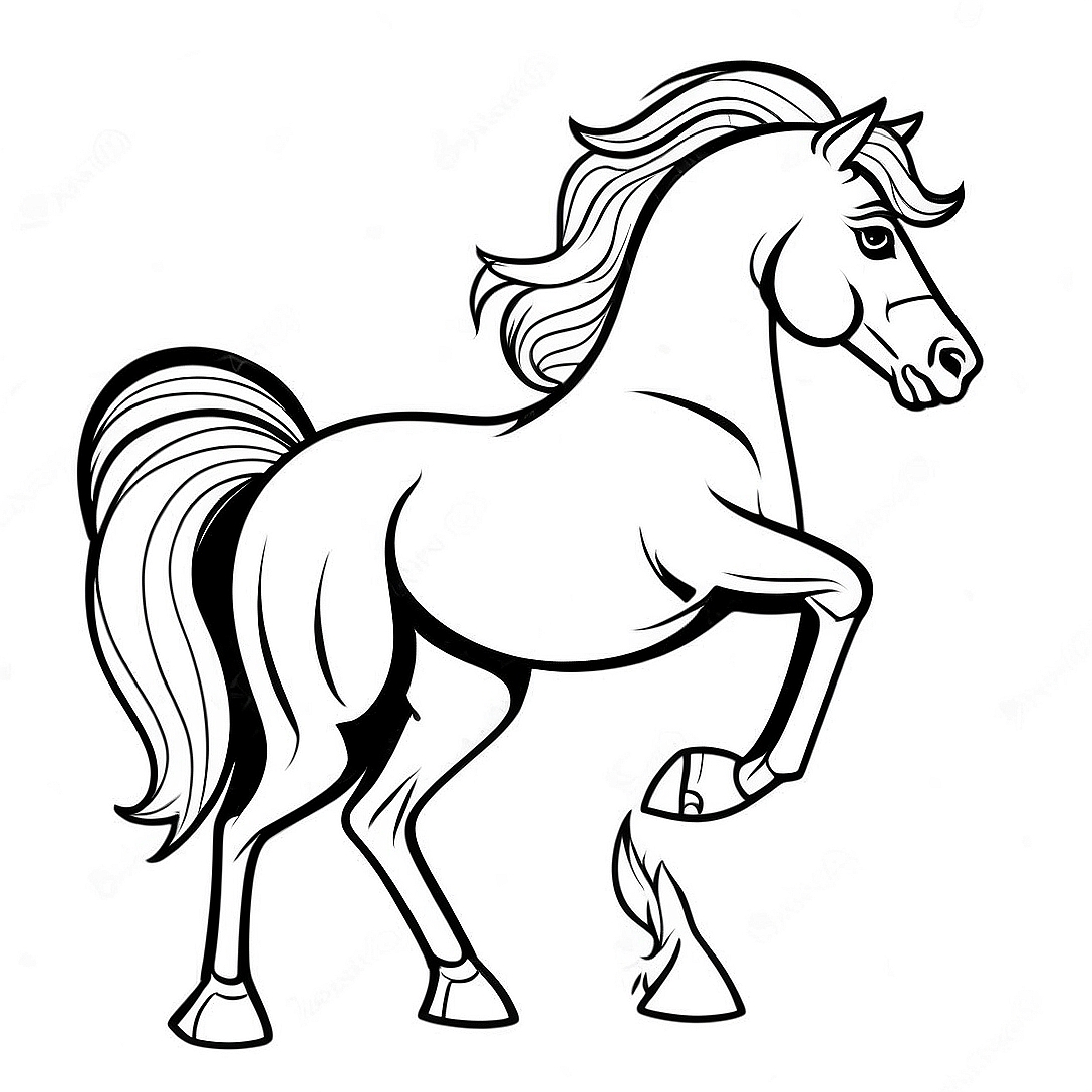 Arabian Horse Coloring Page | Arabian Horse coloring page