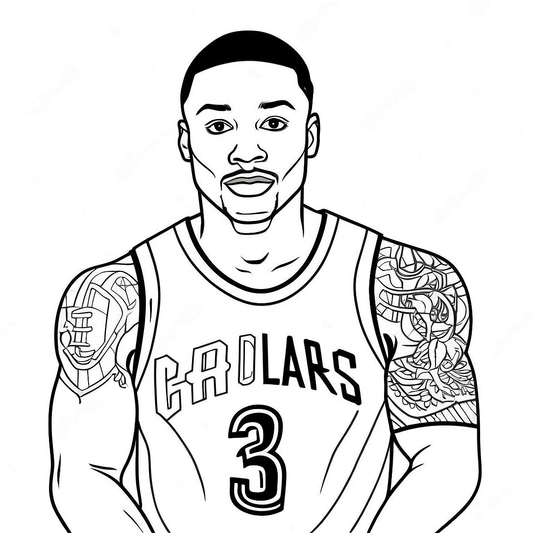 Damian Lillard Coloring Page | Damian Lillard coloring page
