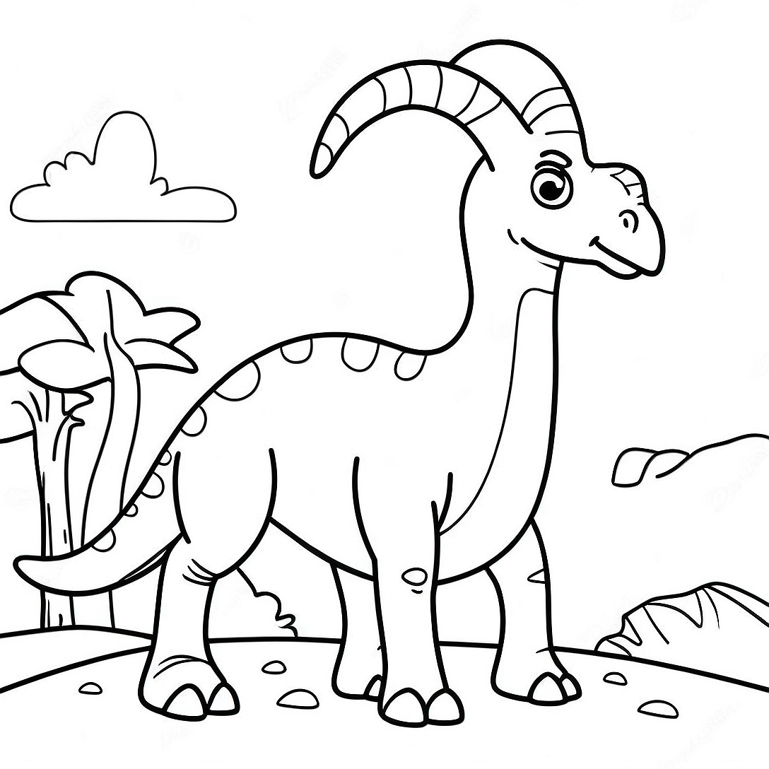 Parasaurolophus Coloring Page | Parasaurolophus coloring page