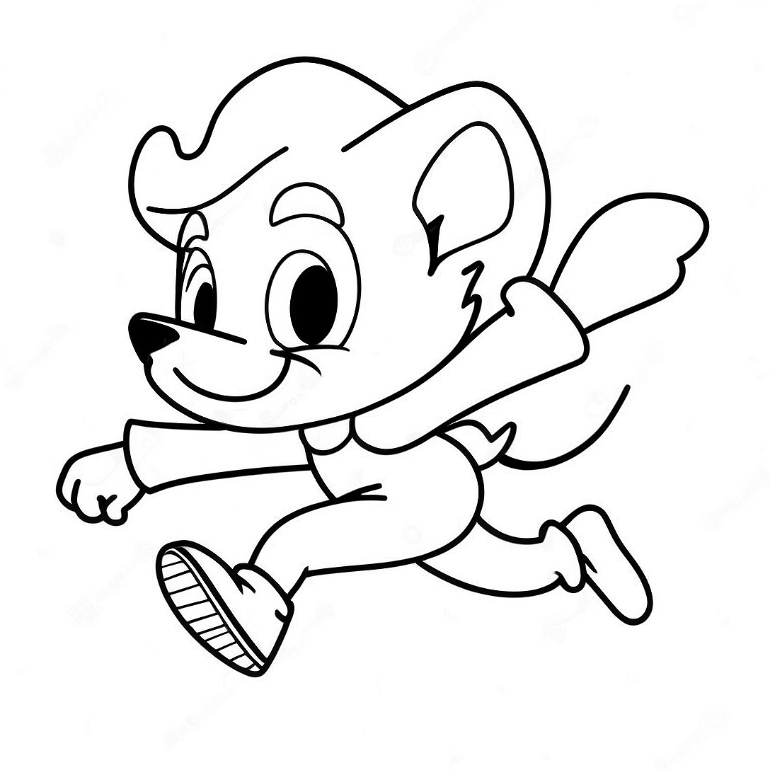 Speedy Gonzales Running Fast Coloring Page | Speedy Gonzales coloring page