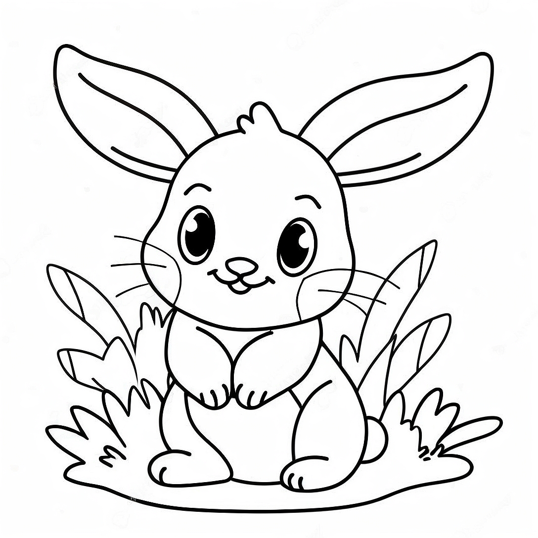 Cute Baby Bunny Coloring Page | Baby Bunny Bunny coloring page