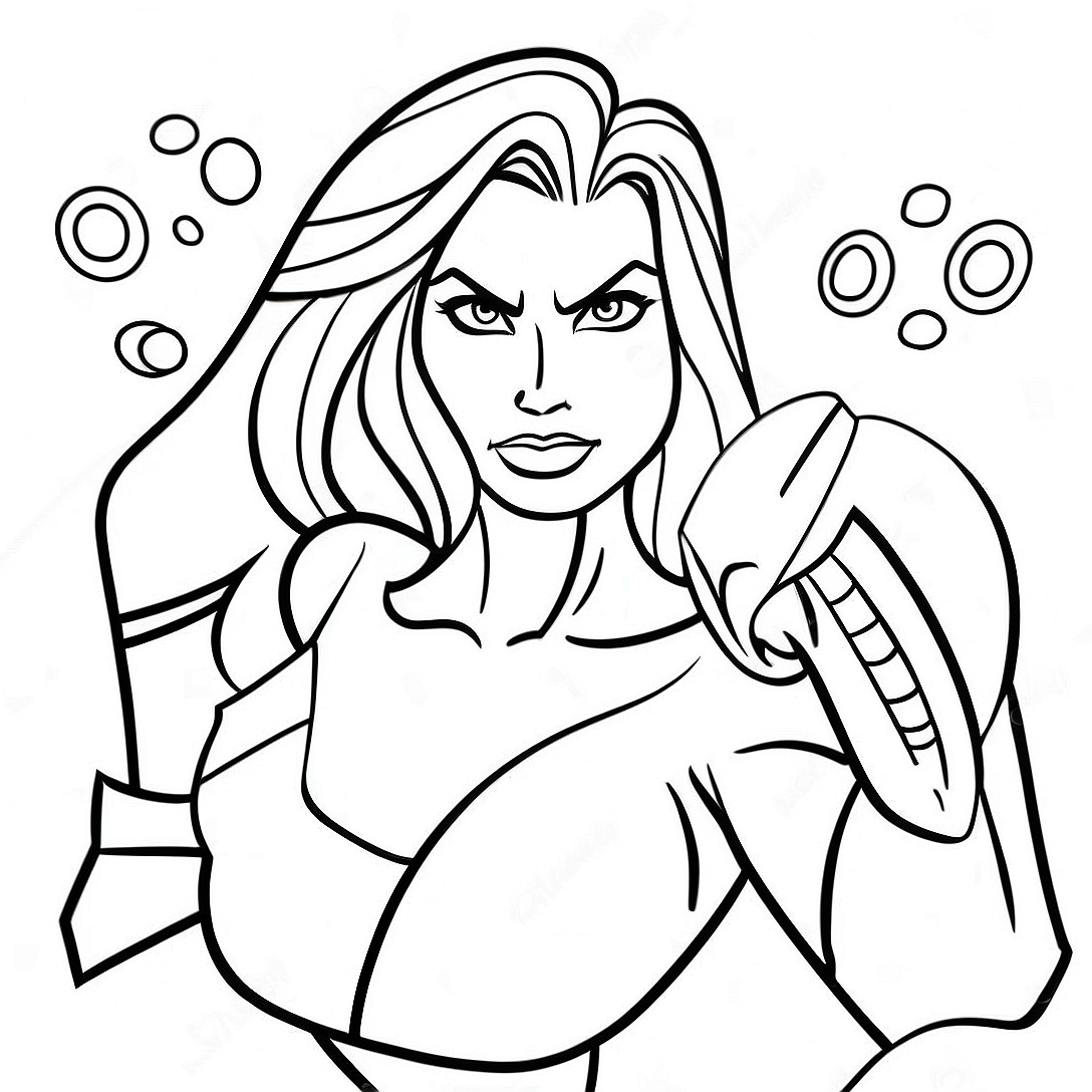She Hulk in Action Coloring Page | She Hulk coloring page