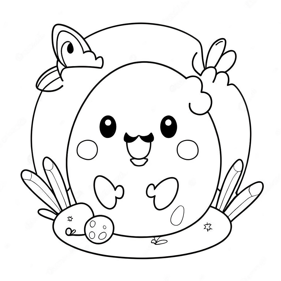 Easter Squishmallow Coloring Page | Easter Squishmallow coloring page