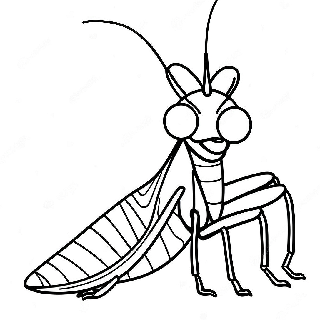 Praying Mantis Coloring Page | Praying Mantis coloring page