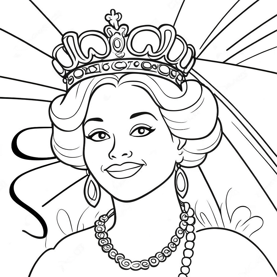 Stylish Queen Graffiti Coloring Page | Queen Graffiti Gangster coloring page