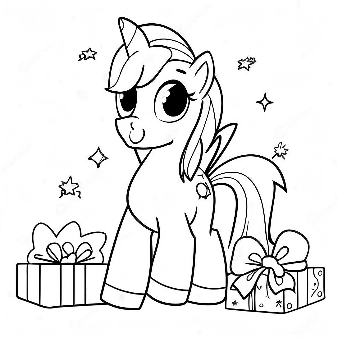 My Little Pony Christmas Coloring Page | My Little Pony Christmas coloring page