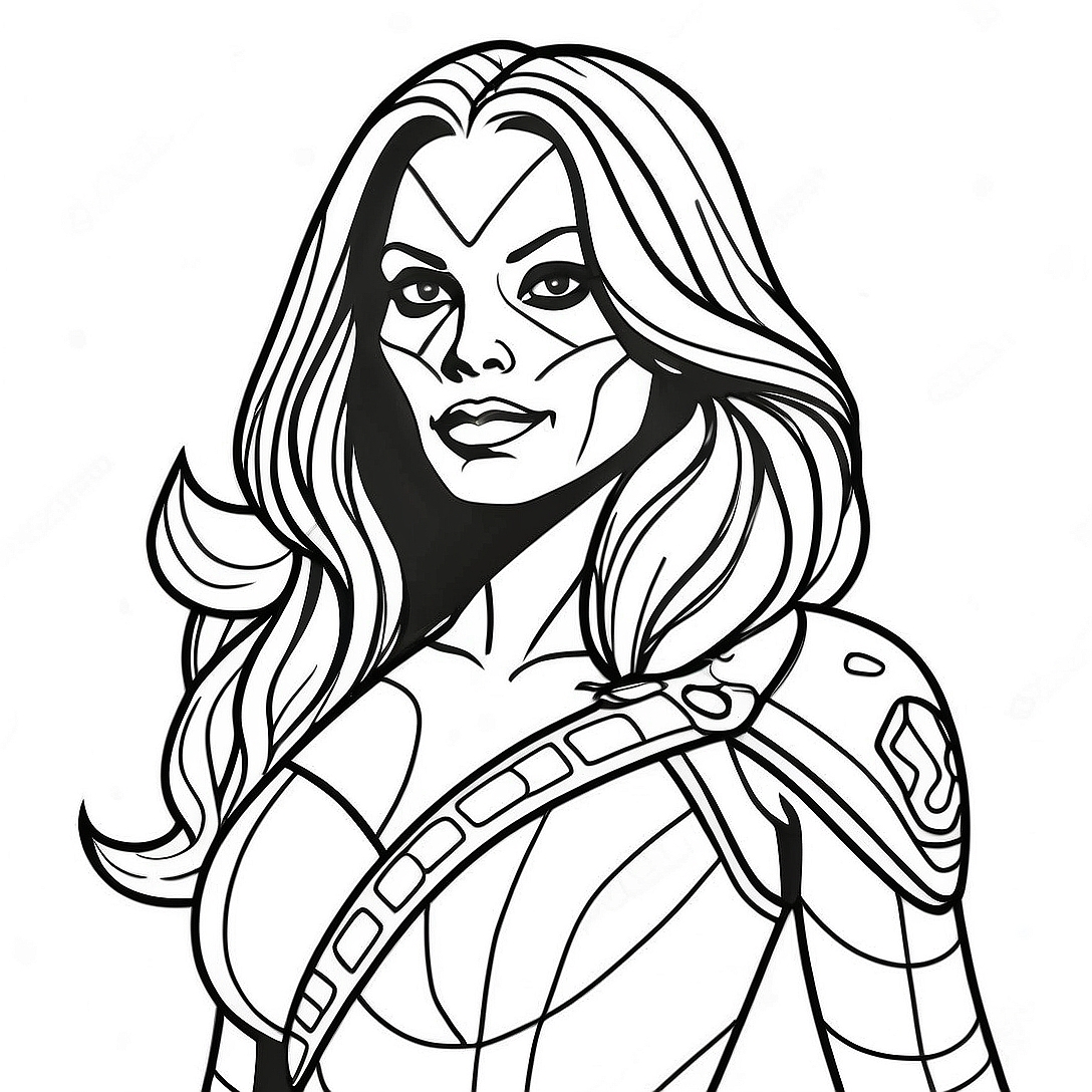 Gamora Coloring Page | Gamora coloring page