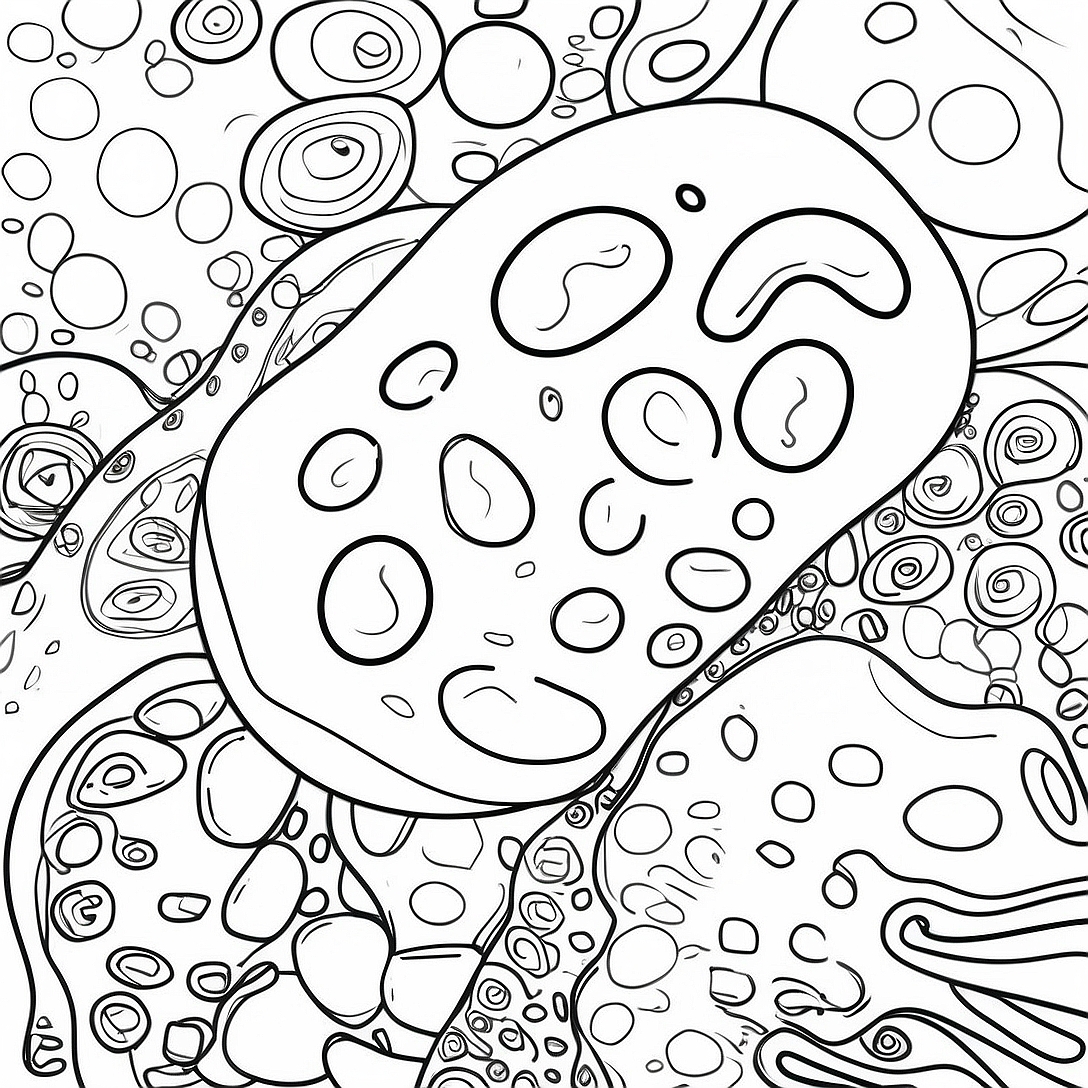 Bacteria Coloring Page | Bacteria coloring page