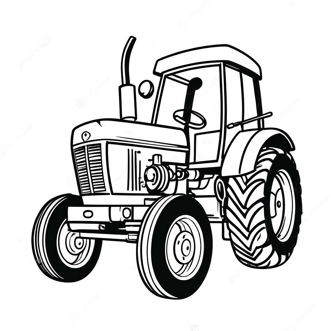 Pulling Tractor Coloring Page | Pulling Tractor coloring page