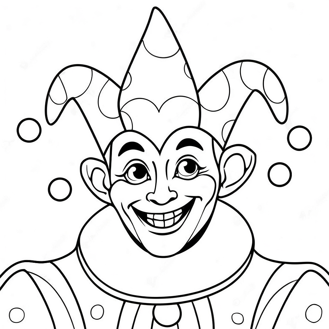 Jester Coloring Page | Jester coloring page