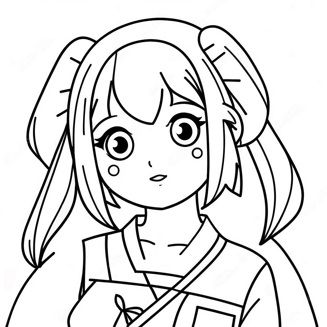 Anime Girl Coloring Page | Anime Girl coloring page