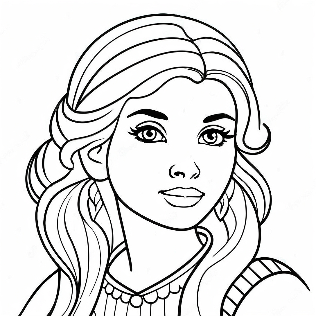 Beautiful Girl Coloring Page | Beautiful Girl coloring page
