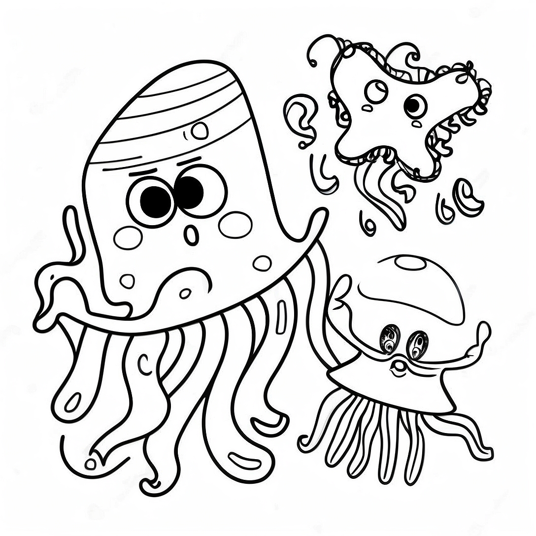 SpongeBob Jellyfish Coloring Page | SpongeBob Jellyfish coloring page