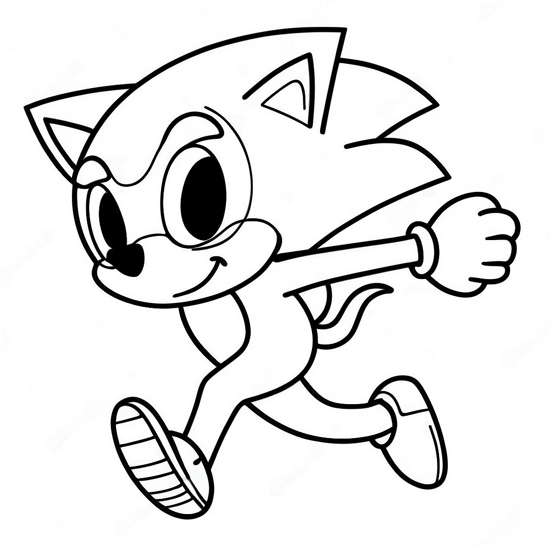 Sonic the Hedgehog Running Fast Coloring Page | Sonic Boom coloring page