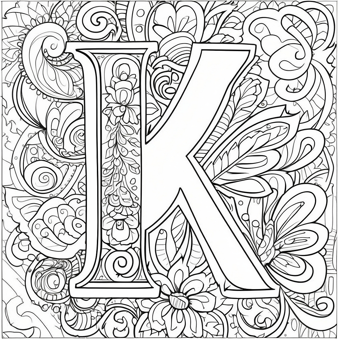 Letter K Coloring Page | Letter K coloring page