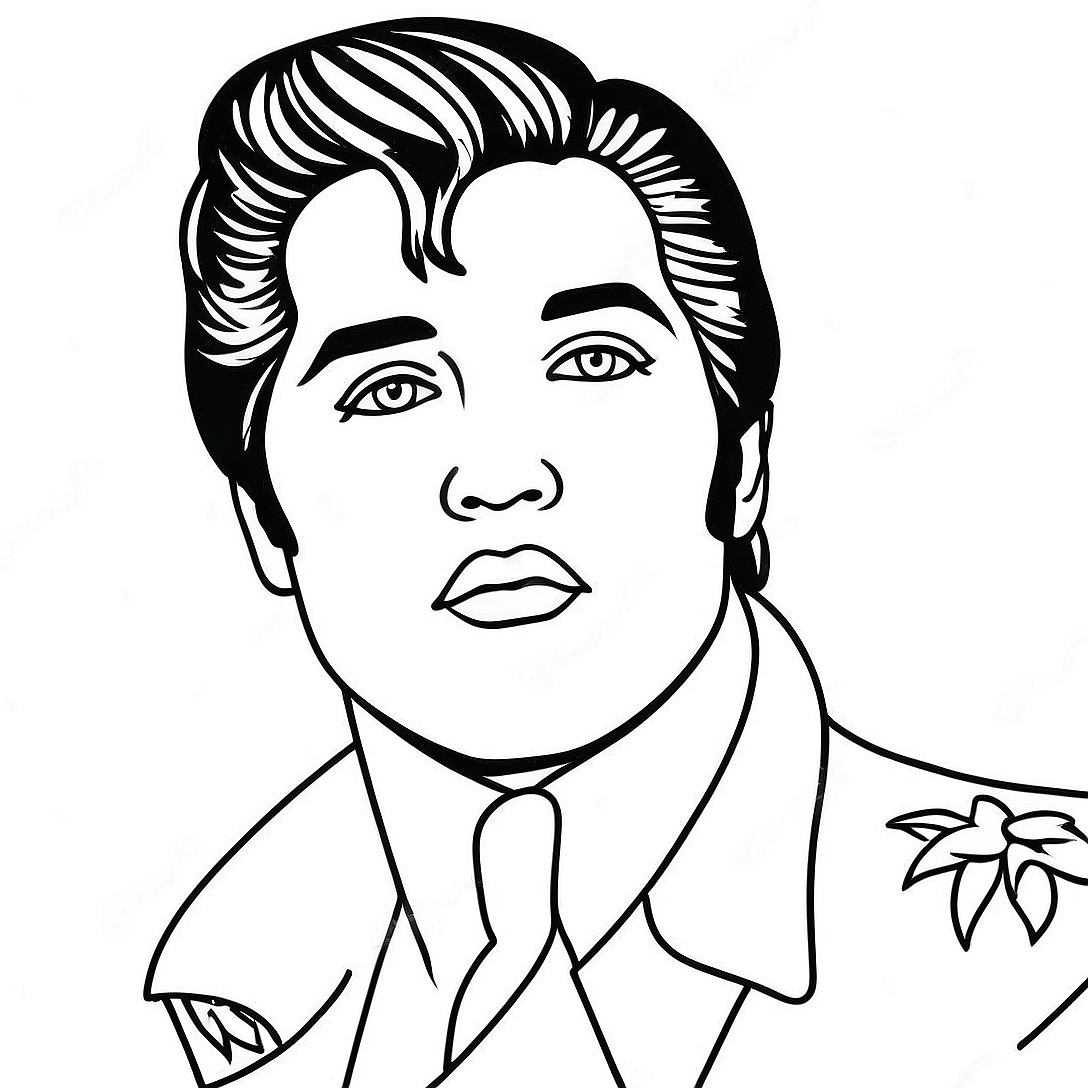 Elvis Presley Coloring Page | Elvis coloring page