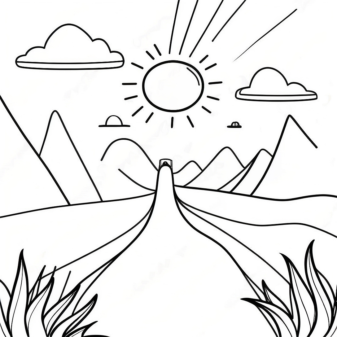 Colorful Journey of Healing Coloring Page | Addiction Recovery coloring page