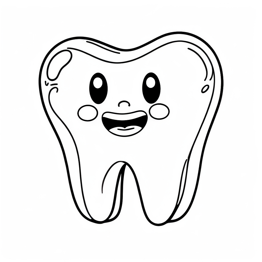 Tooth Coloring Page | Tooth coloring page