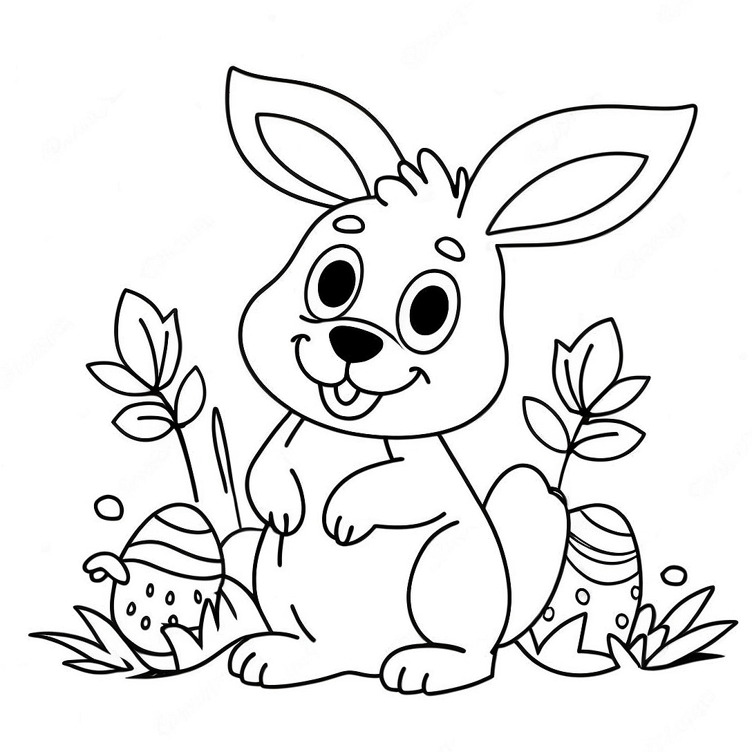 Bluey Easter Coloring Page | Bluey Easter coloring page