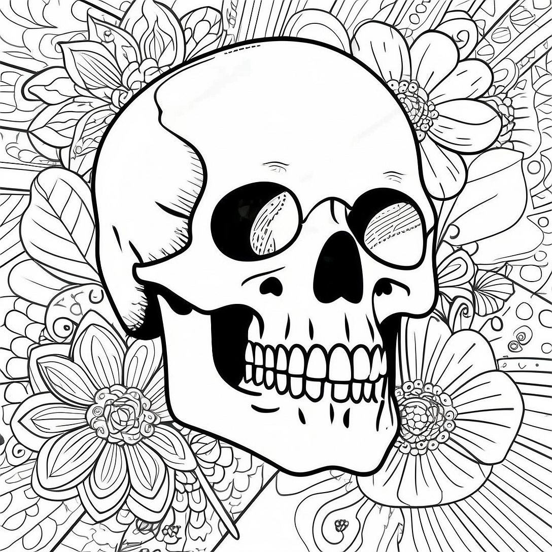Detailed Skull Anatomy Coloring Page | Skull Anatomy coloring page