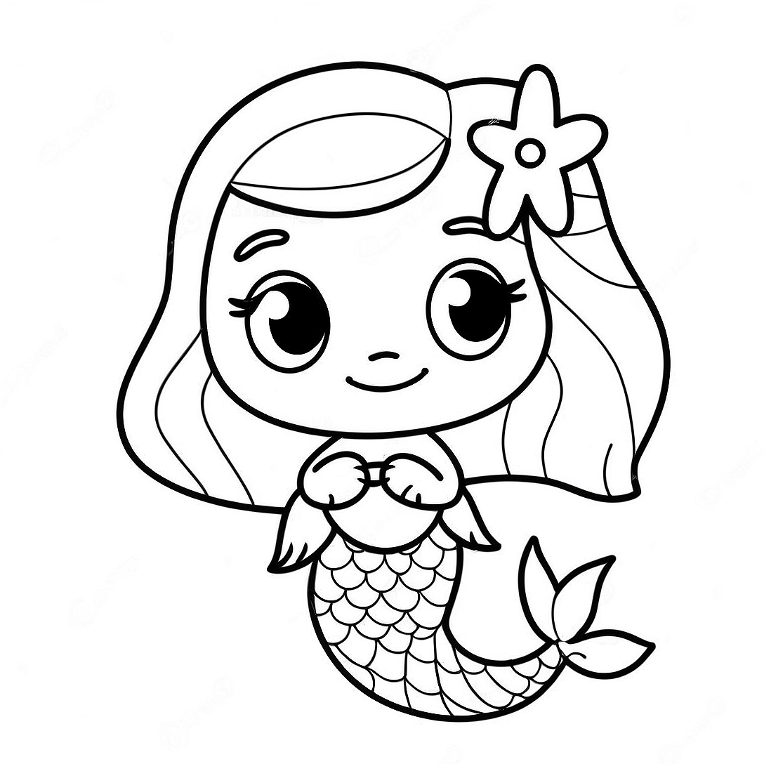 Cute Mermaid LOL Pets Coloring Page | Mermaid LOL Pets coloring page