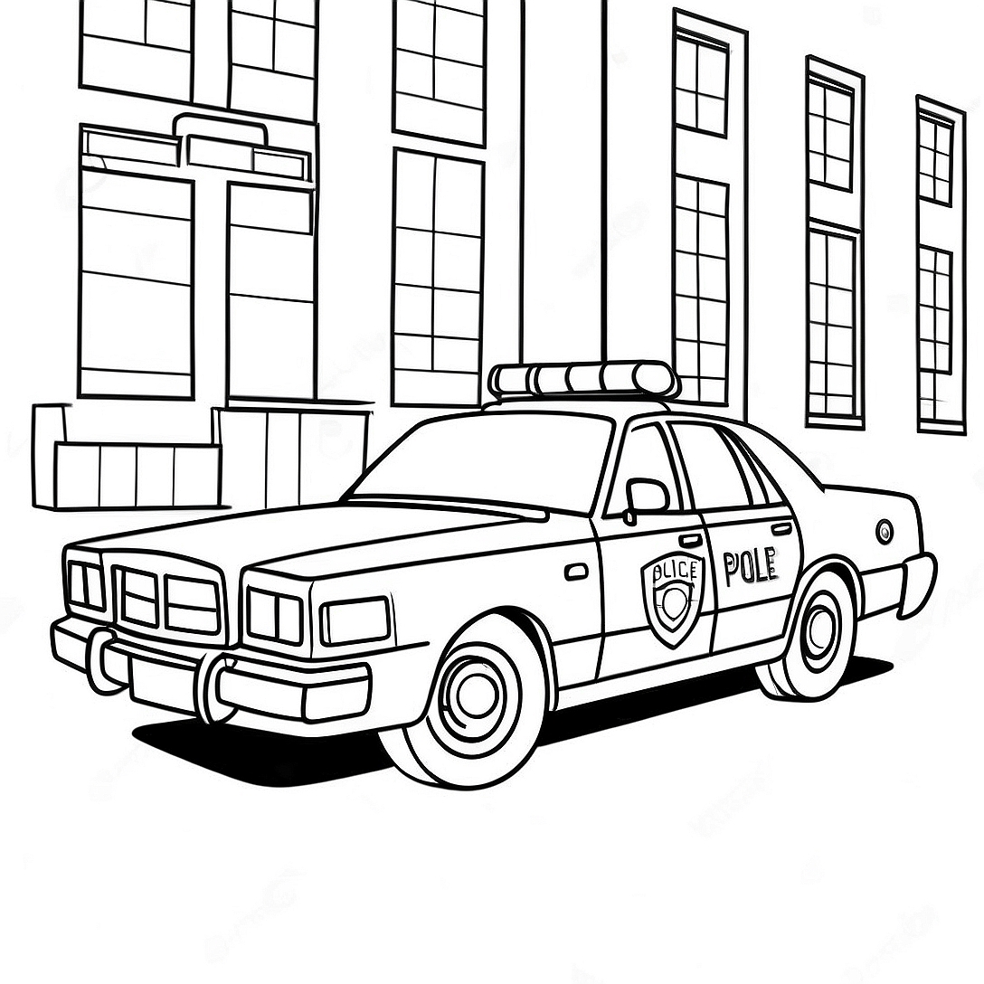 Police Car Coloring Page | Police Car coloring page