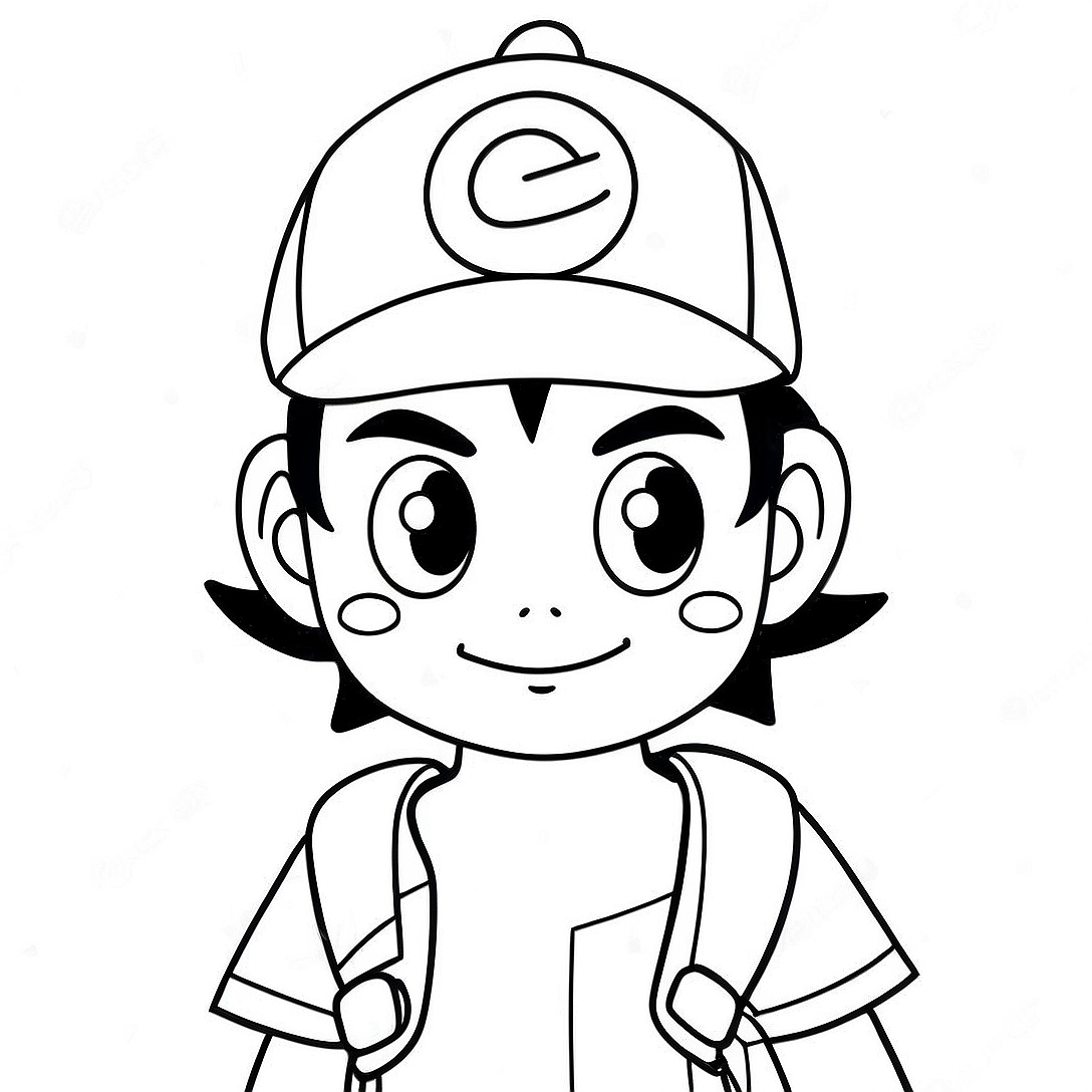 Ash Ketchum Coloring Page | Ash Ketchum coloring page