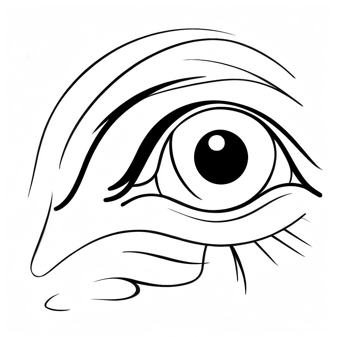 Anime Eye Coloring Page | Anime Eye coloring page