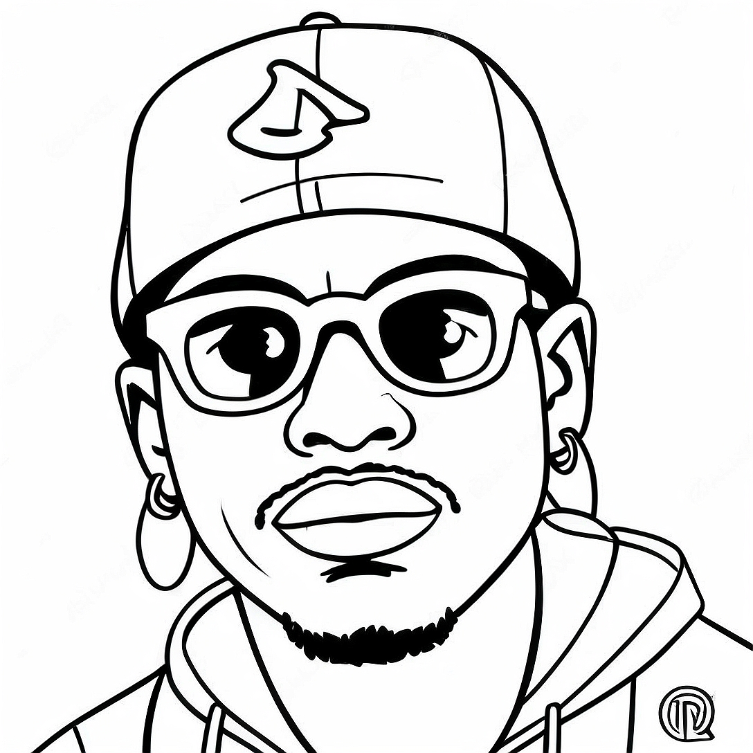 Rapper Coloring Page | Rapper coloring page