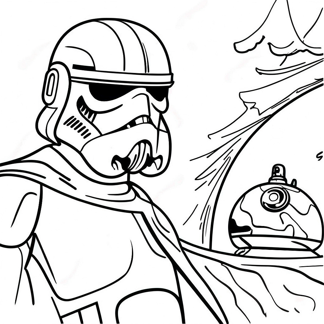 Realistic Star Wars Coloring Page | Realistic Star Wars coloring page