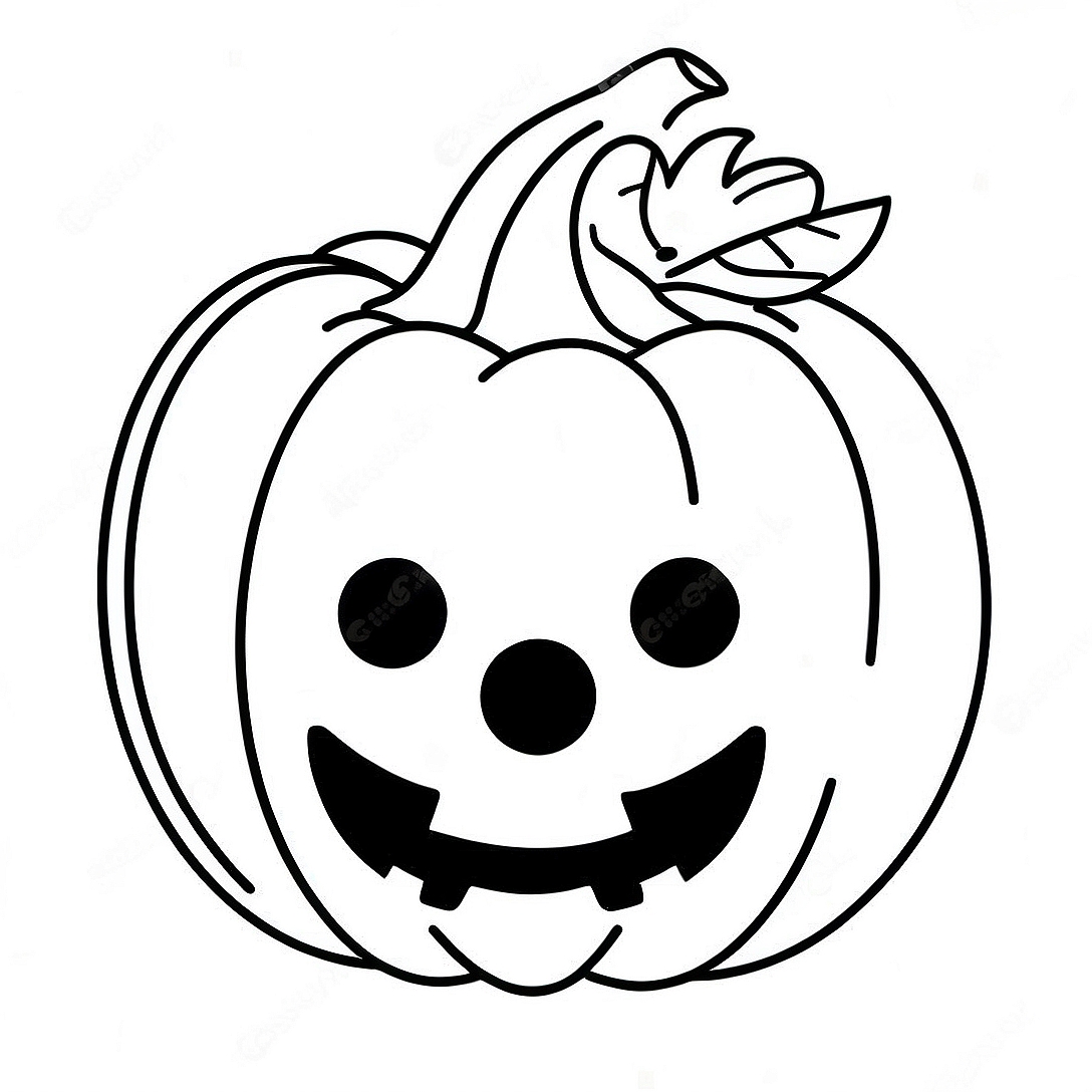 Cute Pumpkin Halloween Mask Template Coloring Page | Halloween Mask Template coloring page