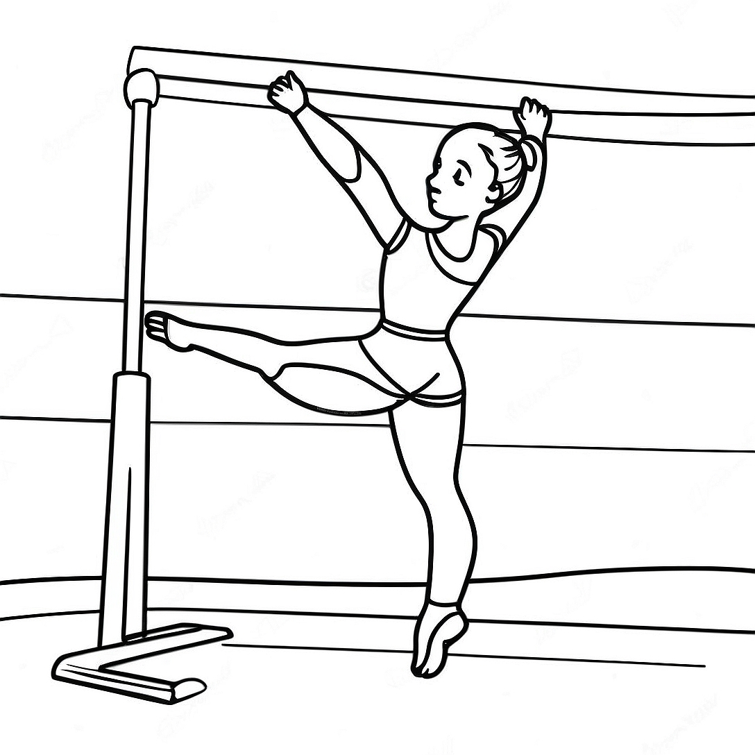 Gymnastics Coloring Page | Gymnastics coloring page