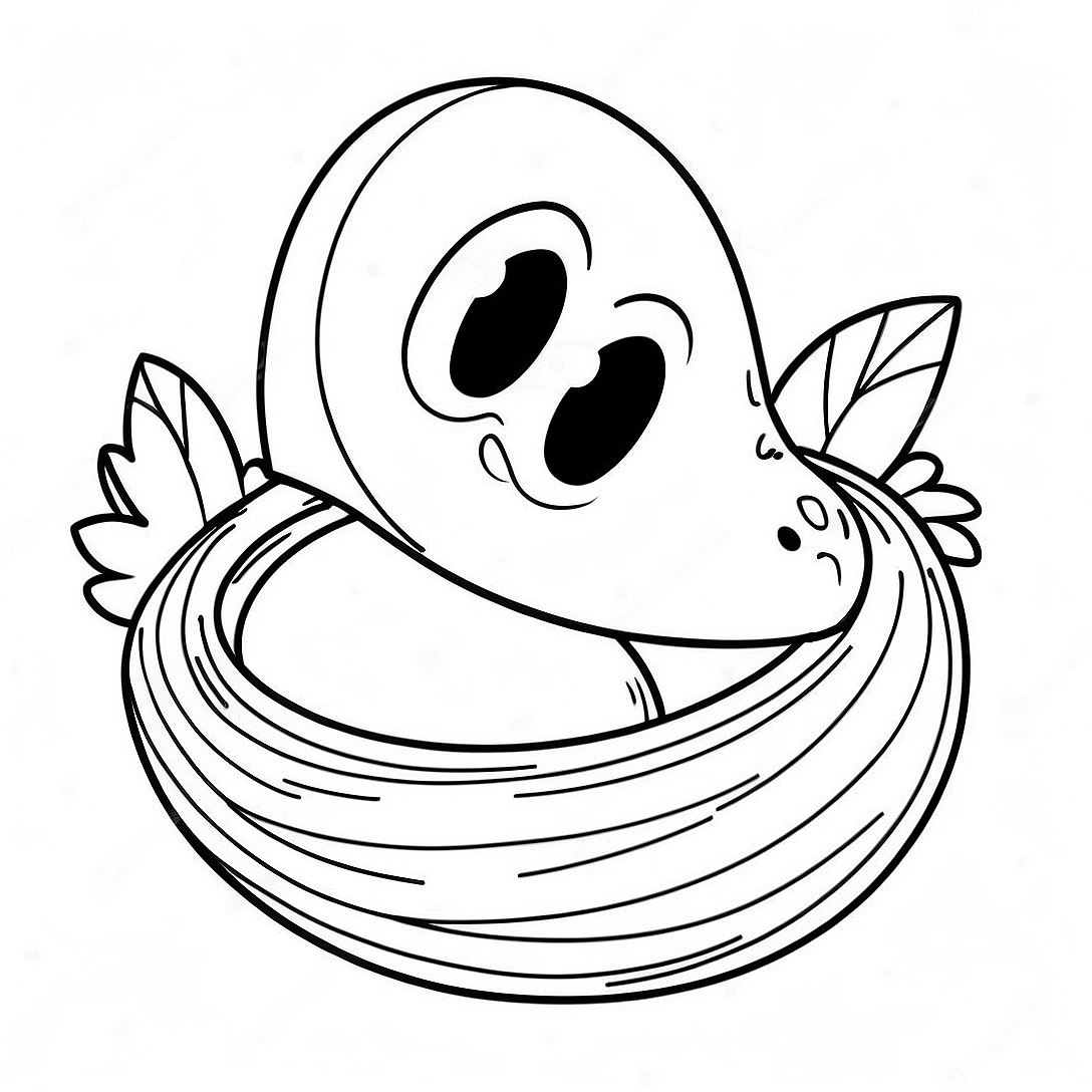 Dinosaur Egg Nest Coloring Page | Dinosaur Egg coloring page