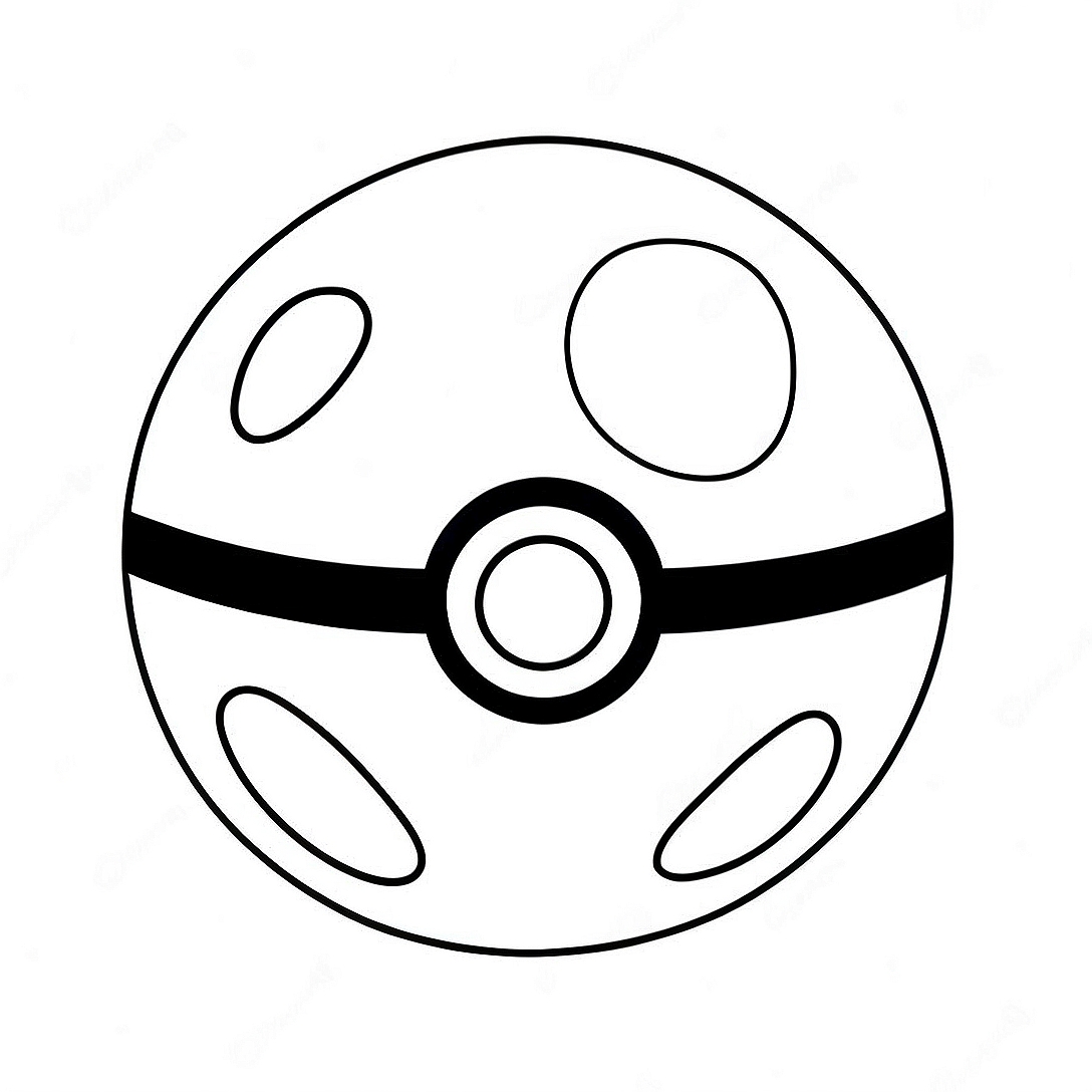 Pokeball Coloring Page | Pokeball coloring page