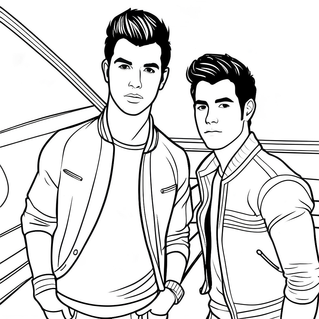 Jonas Brothers Coloring Page | Jonas Brothers coloring page