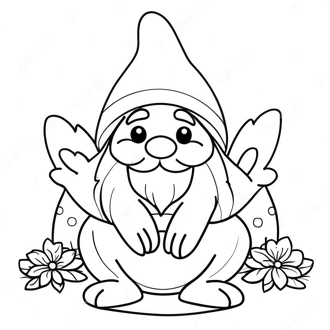 Easter Gnome Coloring Page | Easter Gnome coloring page