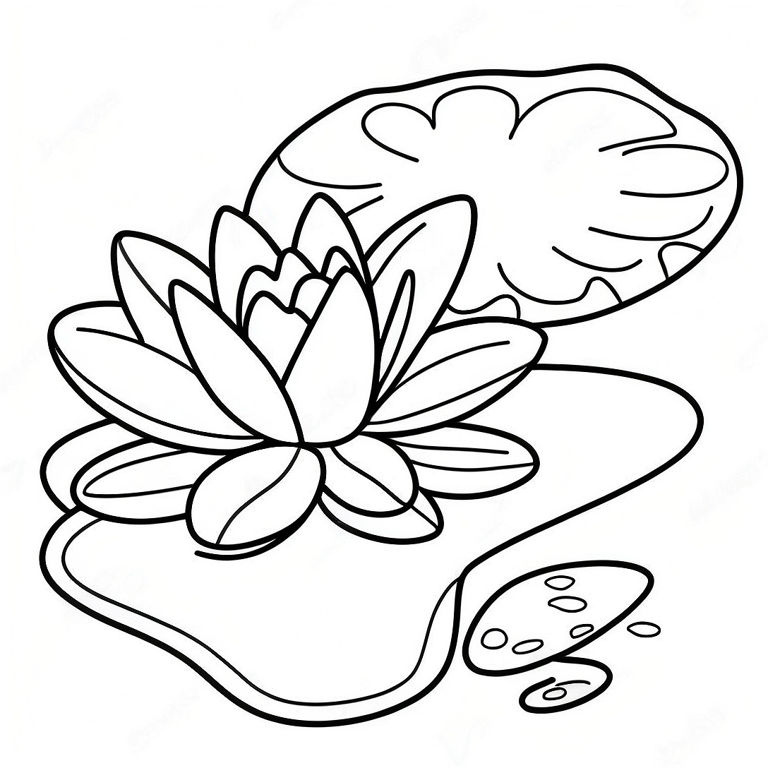 Lily Pad Coloring Page | Lily Pad coloring page