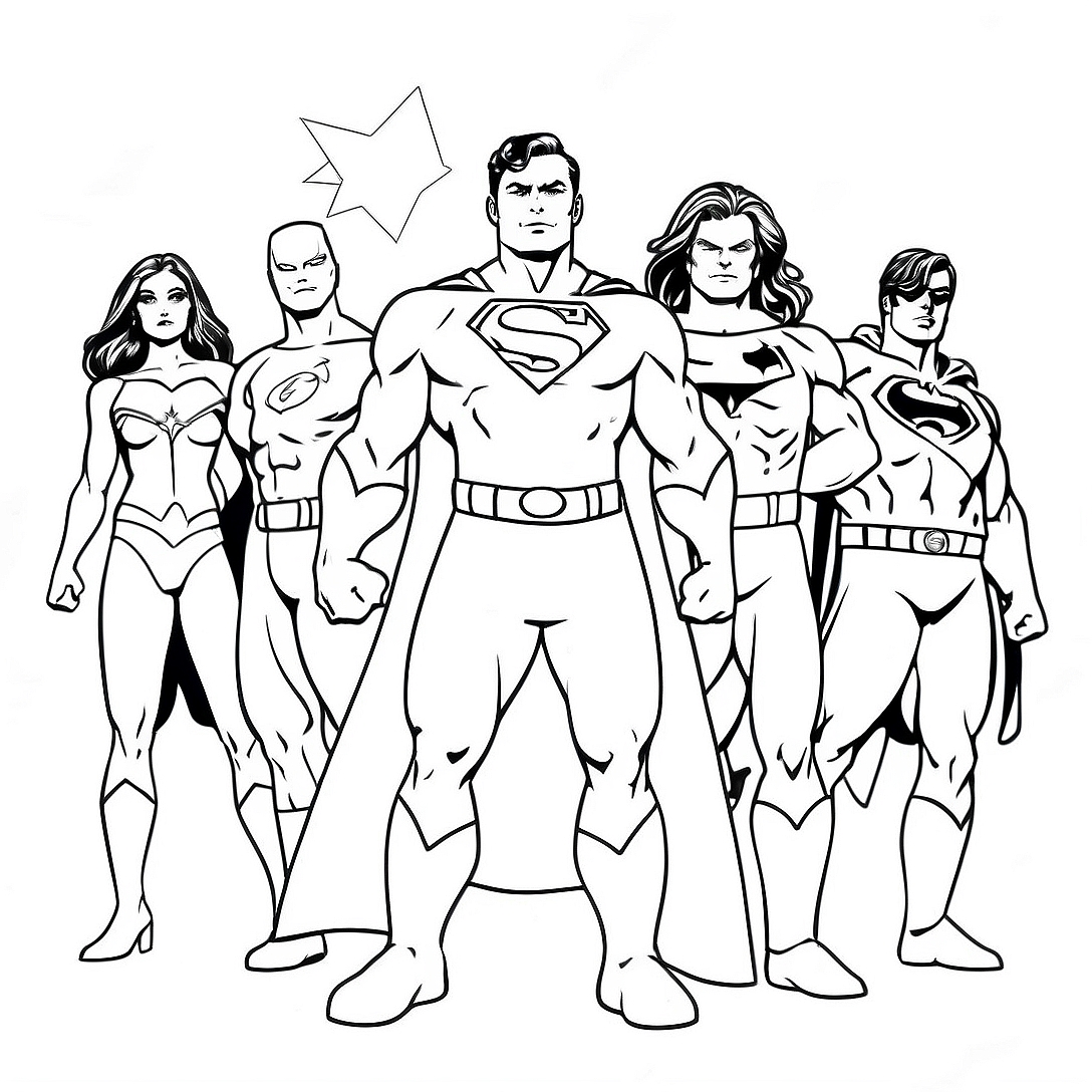 DC Superheroes Coloring Page | DC coloring page
