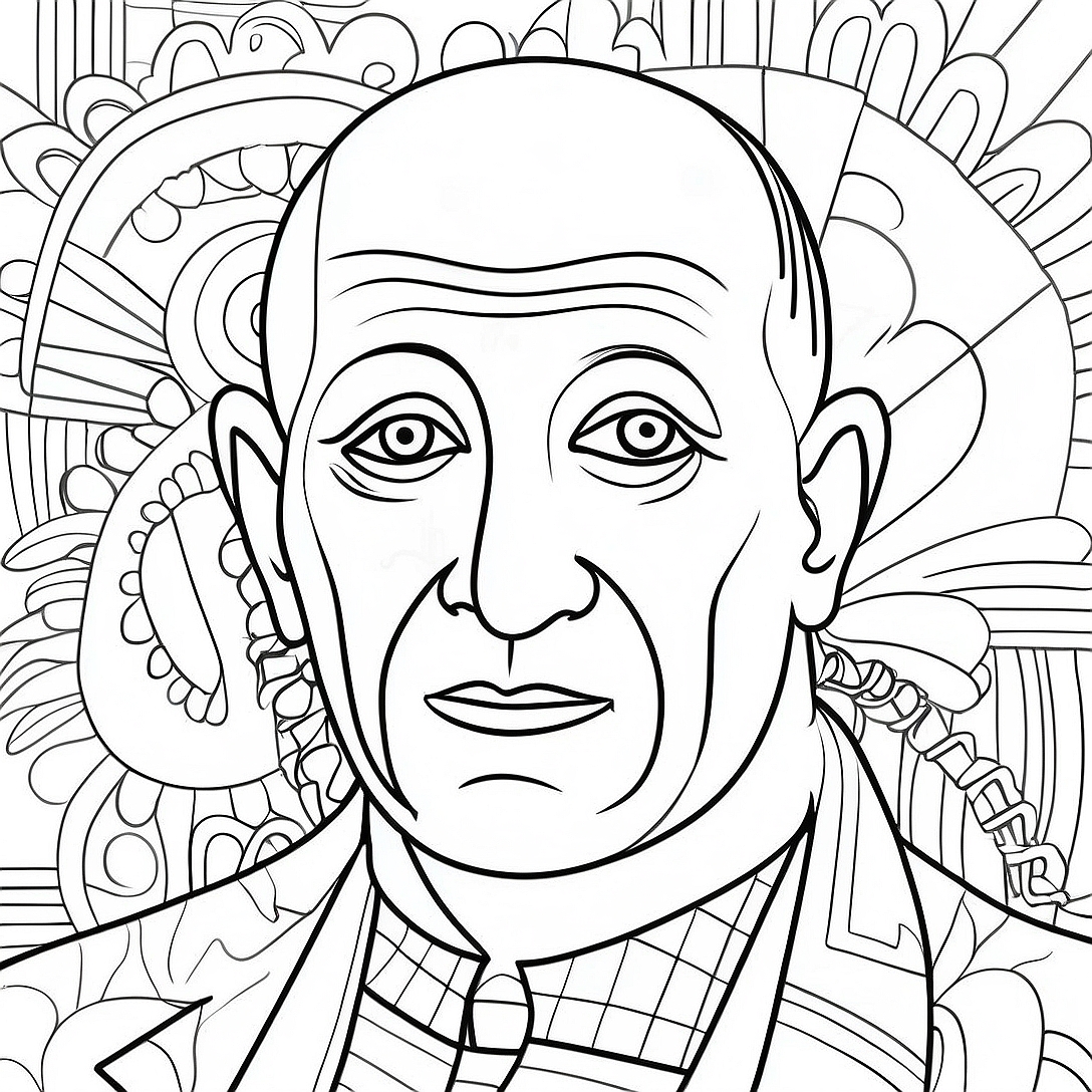Pablo Picasso Coloring Page | Pablo Picasso coloring page